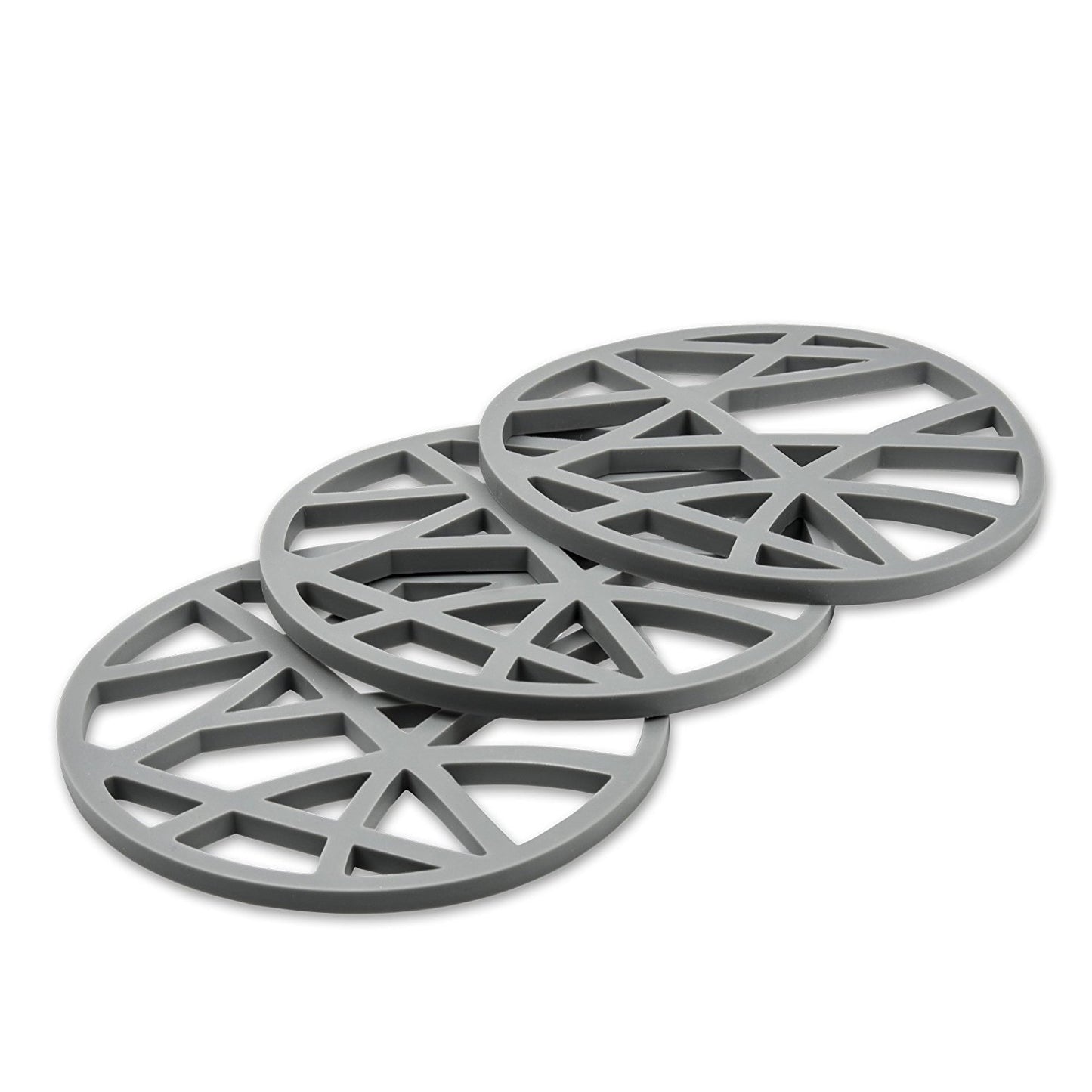 Silikon Topfuntersetzer rund gelocht (3er-Set) – hitzebeständig Ø 16 cm