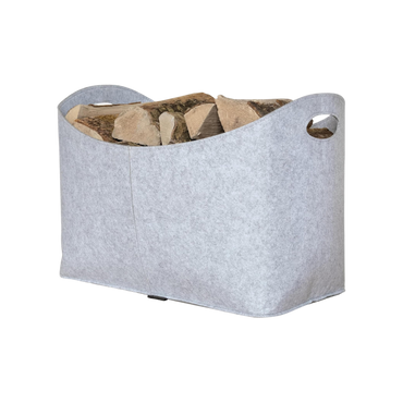 Kaminholztasche oval mit Feuerholz
