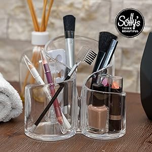 Solly's Kosmetik-Organizer SUSANN – kompakte transparente Aufbewahrung (14 cm)