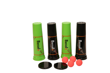 Bassalo Cupball 4er Familien-Set – Outdoor-Wurfspiel für bis zu 4 Spieler