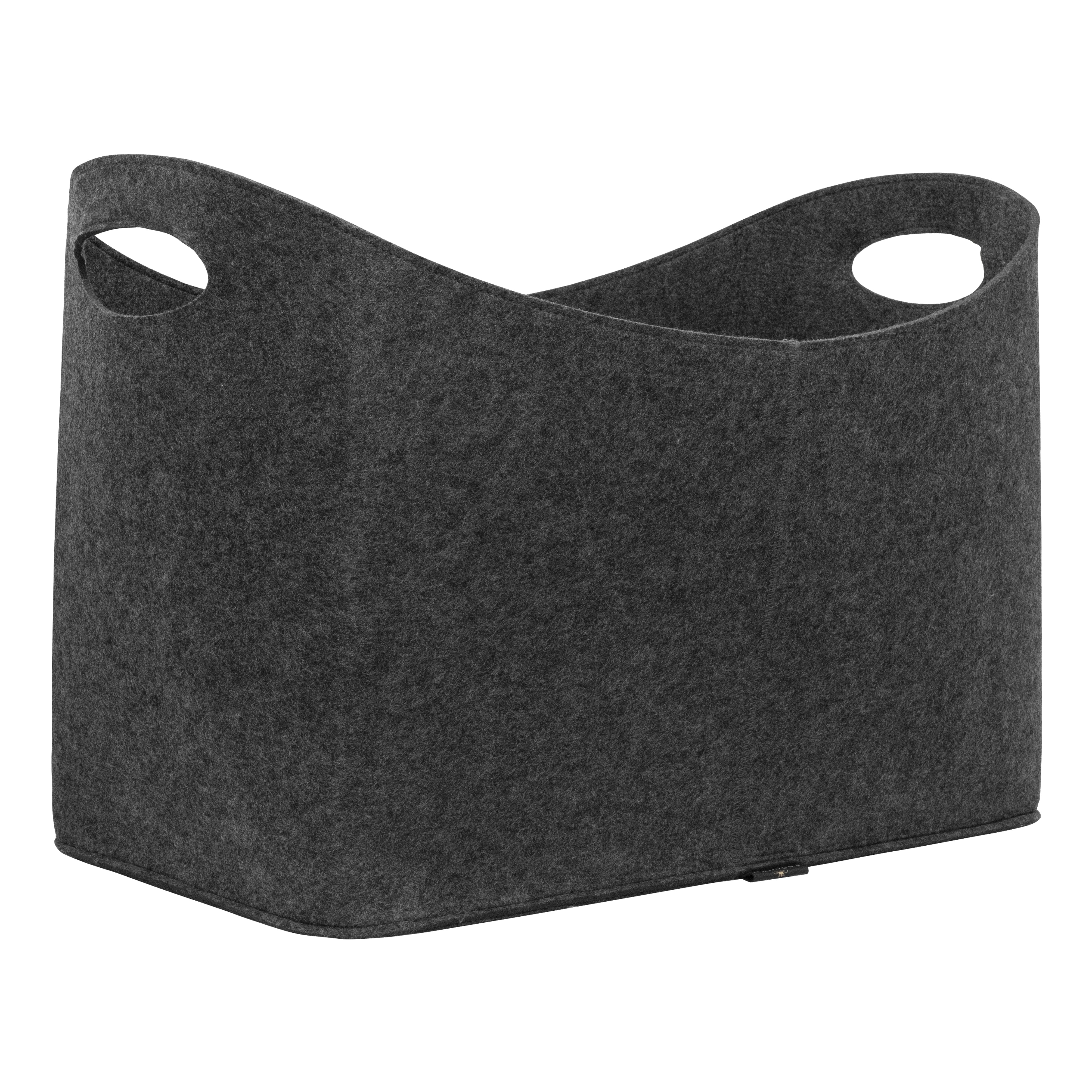 Kaminholztasche aus Filz – robuste Holztasche im ovalen Design (54 cm)