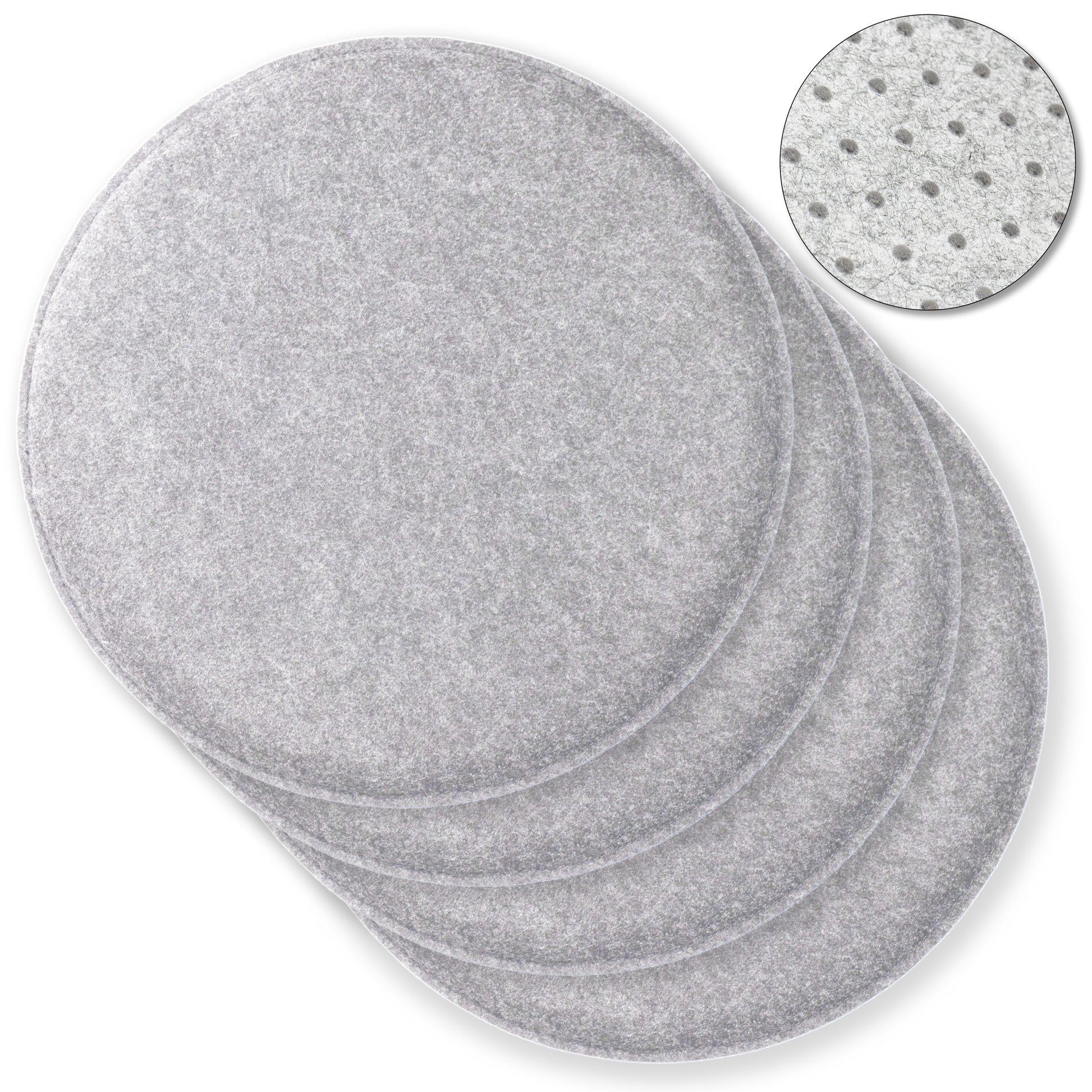Filz Sitzkissen rund (4er-Set) – weiche Sitzauflagen Ø 35 cm
