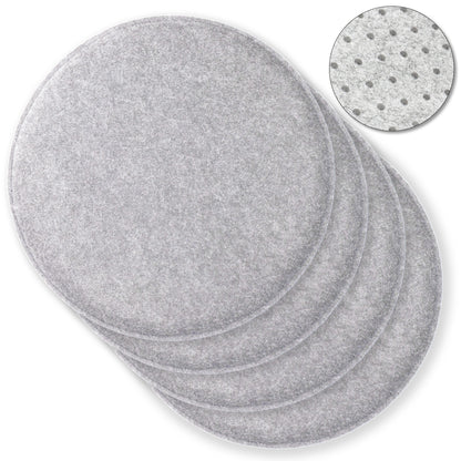 Filz Sitzkissen rund (4er-Set) – weiche Sitzauflagen Ø 35 cm
