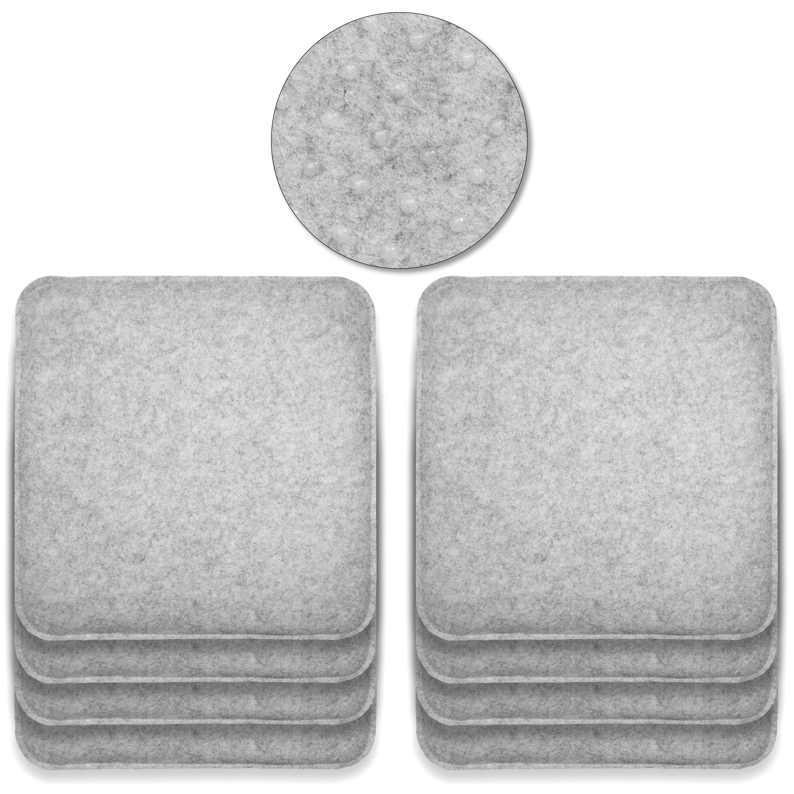 Filz Sitzkissen eckig (8er-Set) – weiche Sitzauflagen 35 × 35 cm