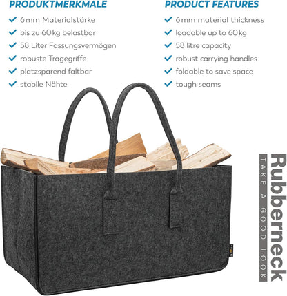 Allzweck Filztasche XL mit Tragegriffen – vielseitige Aufbewahrungstasche (61 cm)