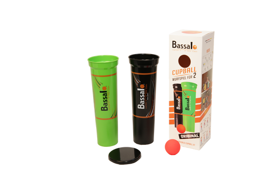 Bassalo Cupball 2er Starter-Set – Outdoor-Wurfspiel mit 2 Bechern, Ball & Box