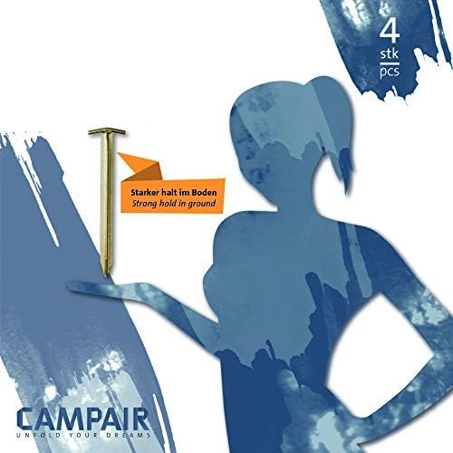 Camp Air Zeltheringe 4er-Set – robuste T-Profil Erdnägel aus Stahl