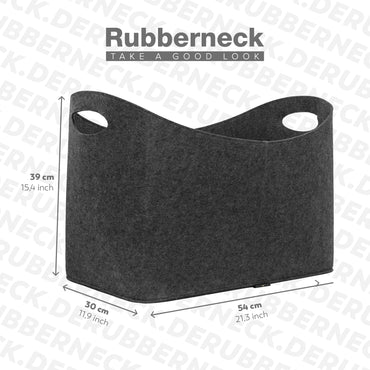 Kaminholztasche aus Filz – robuste Holztasche im ovalen Design (54 cm)