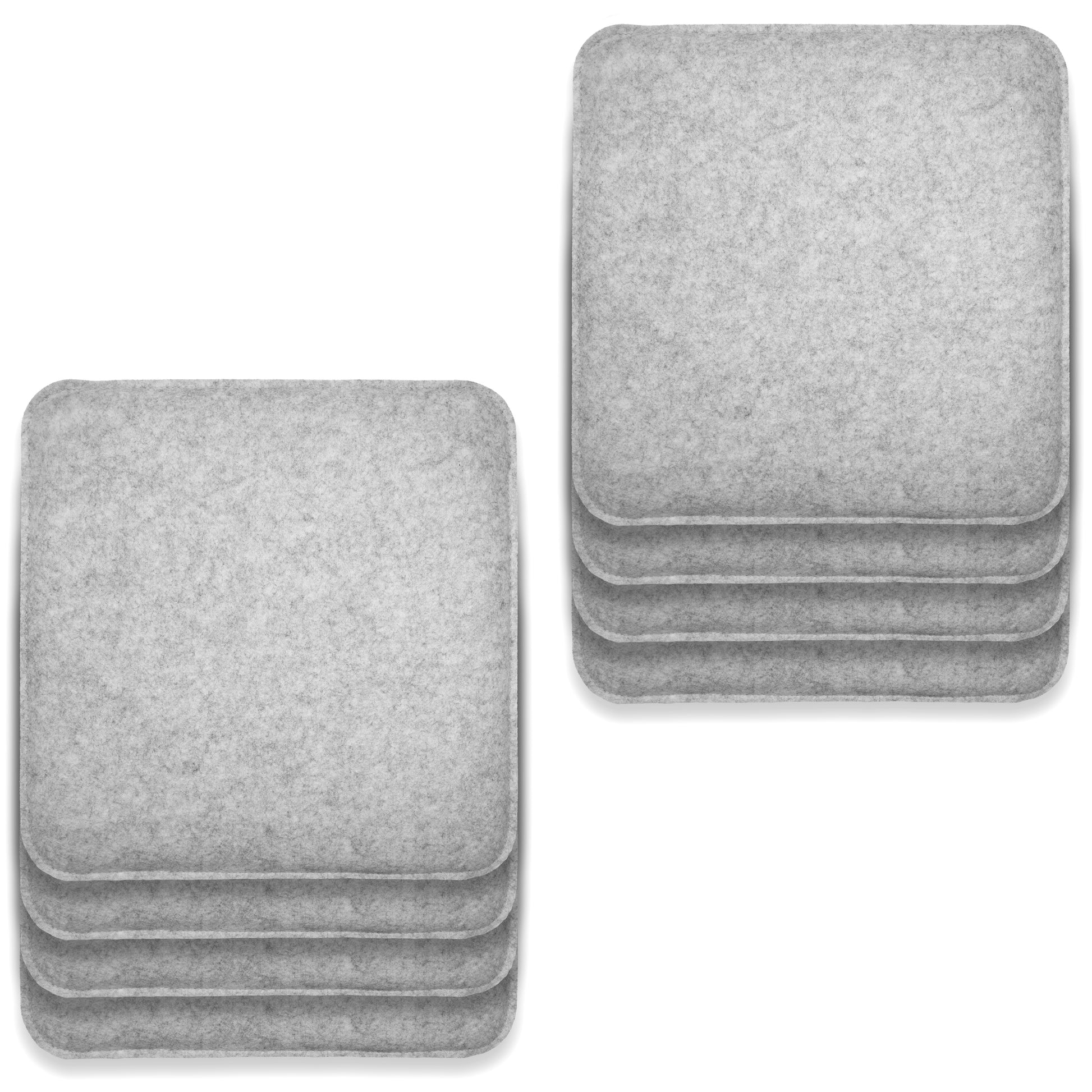 Filz Sitzkissen eckig (8er-Set) – weiche Sitzauflagen 35 × 35 cm