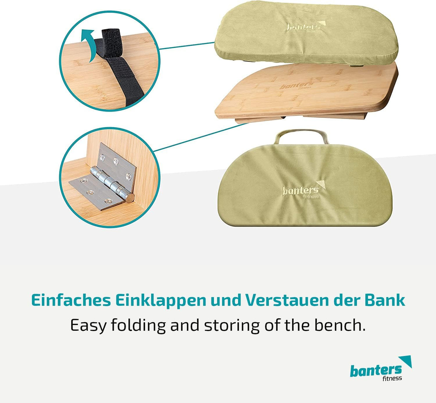 Meditationsbank aus Bambus – ergonomische Sitzbank mit Samtbezug für Yoga & Meditation