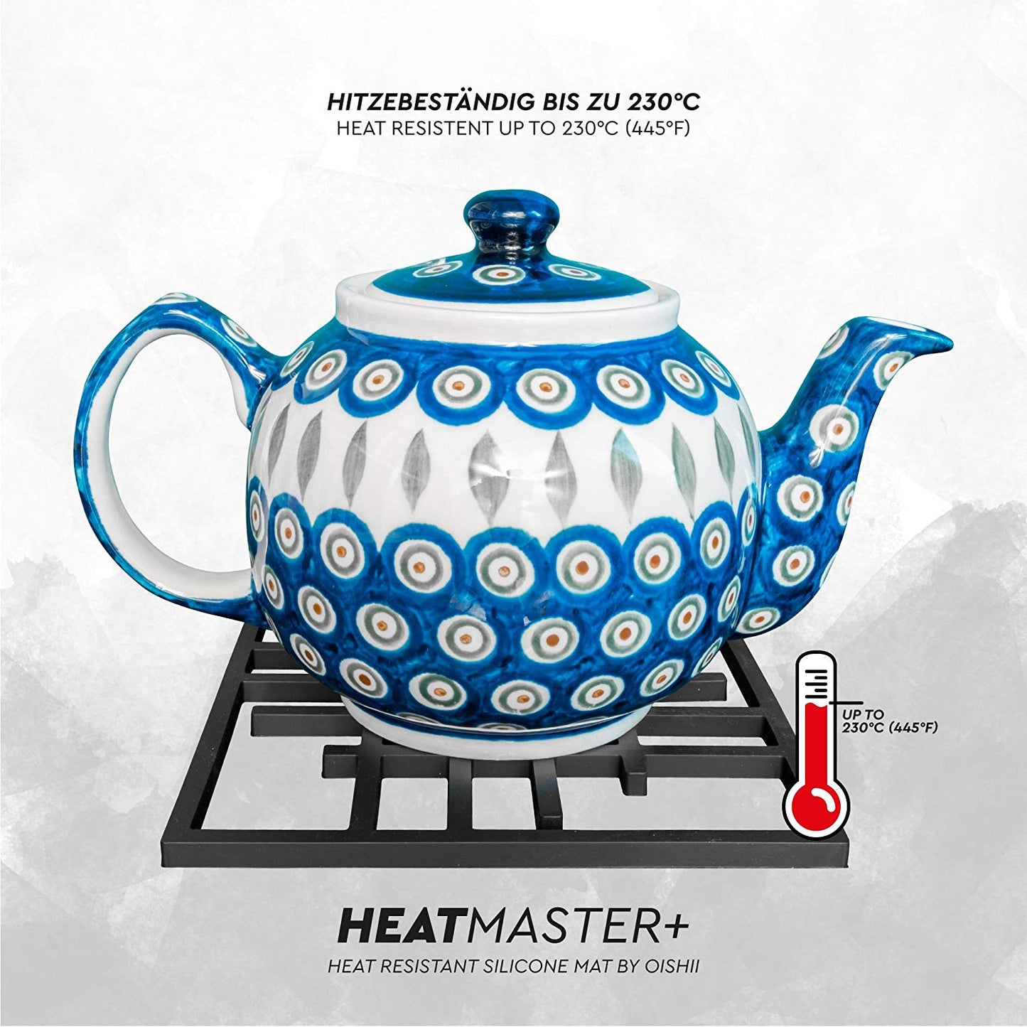 Silikon Topfuntersetzer quadratisch gelocht (3er-Set) – hitzebeständig 15,8 cm