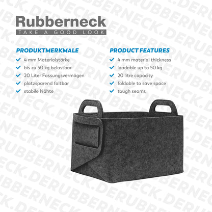 Allzweck Filztasche rechteckig – praktische Aufbewahrungstasche (35 cm)