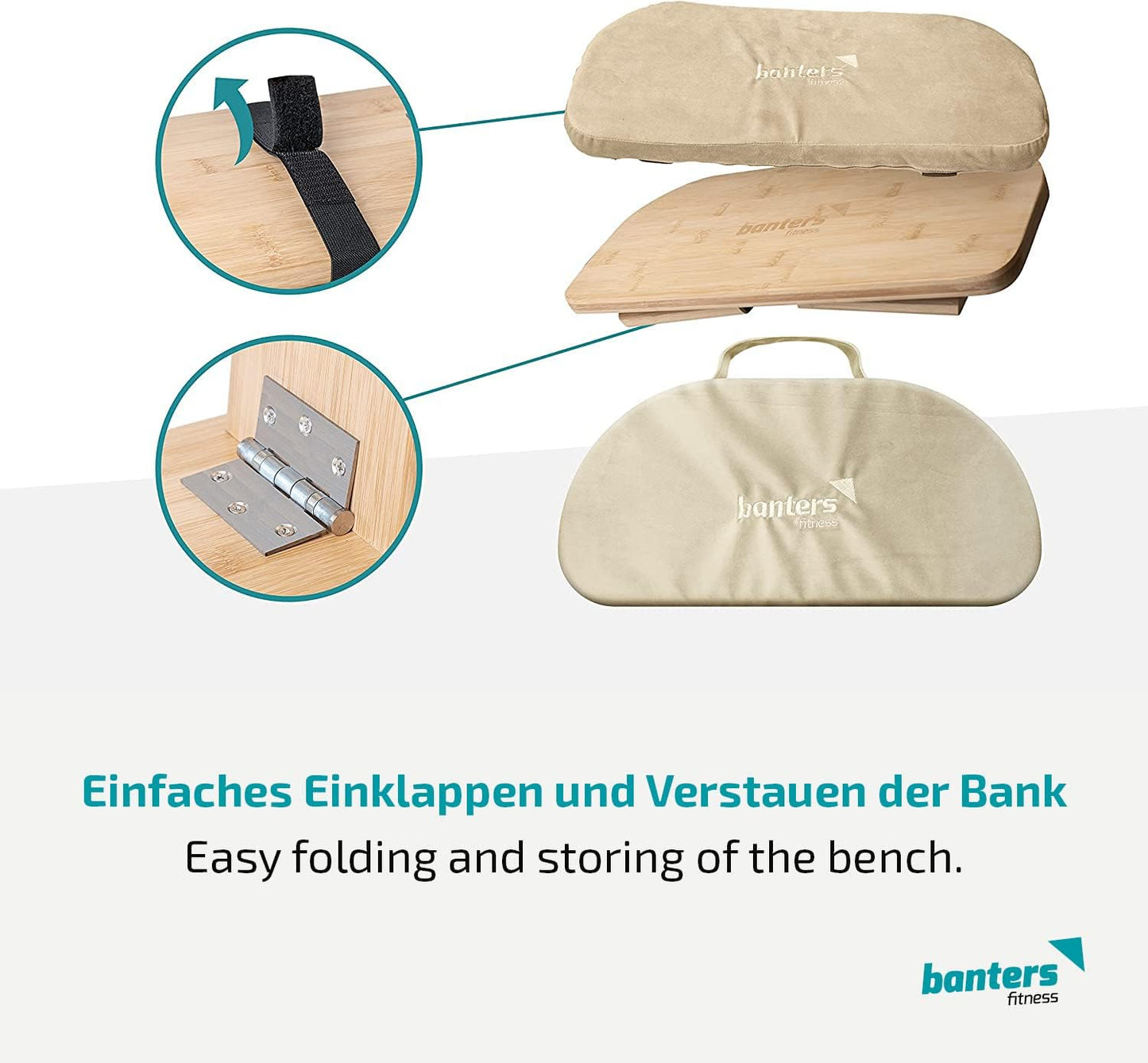 Meditationsbank aus Bambus – ergonomische Sitzbank mit Samtbezug für Yoga & Meditation