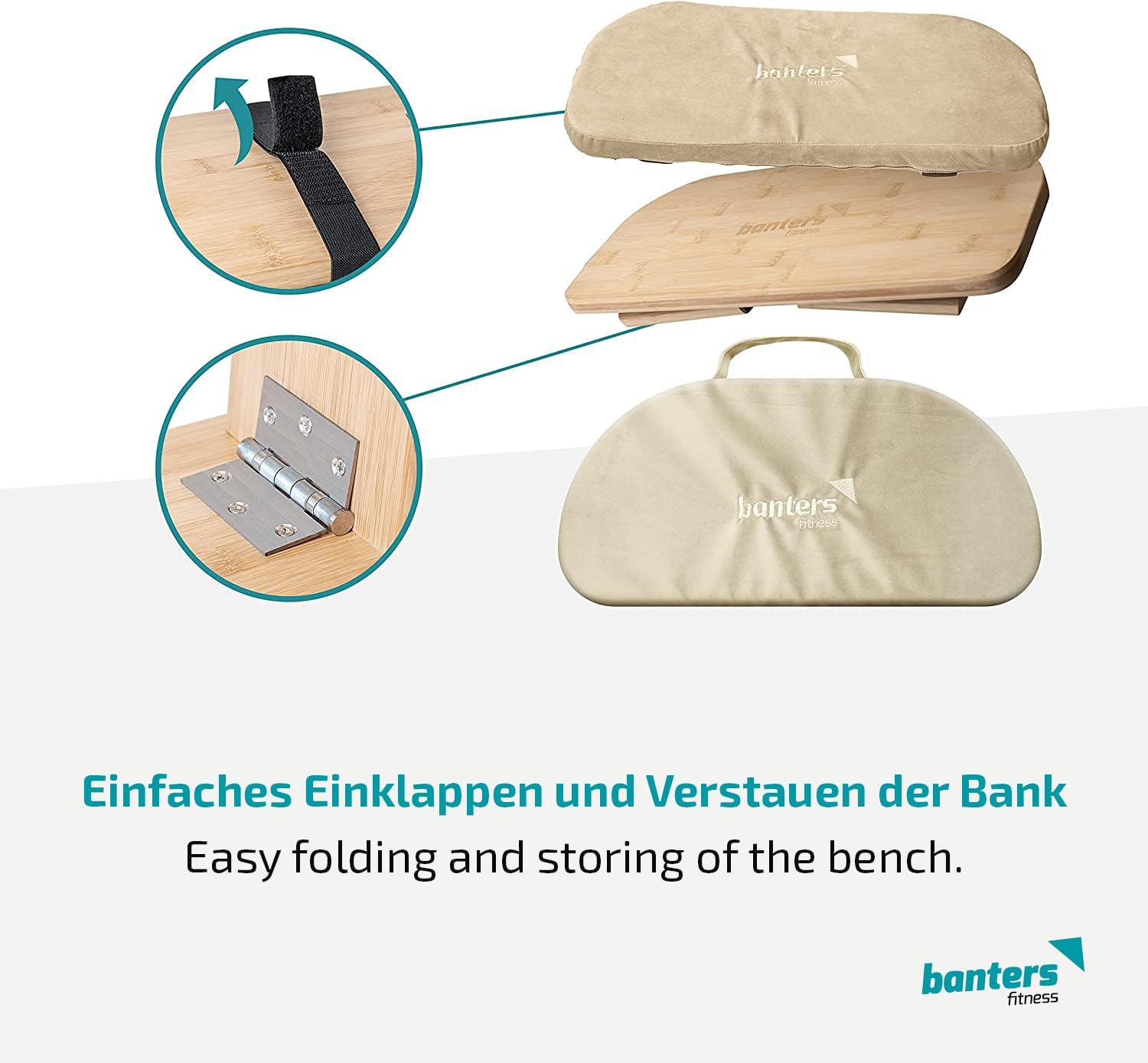 Meditationsbank aus Bambus – ergonomische Sitzbank mit Samtbezug für Yoga & Meditation