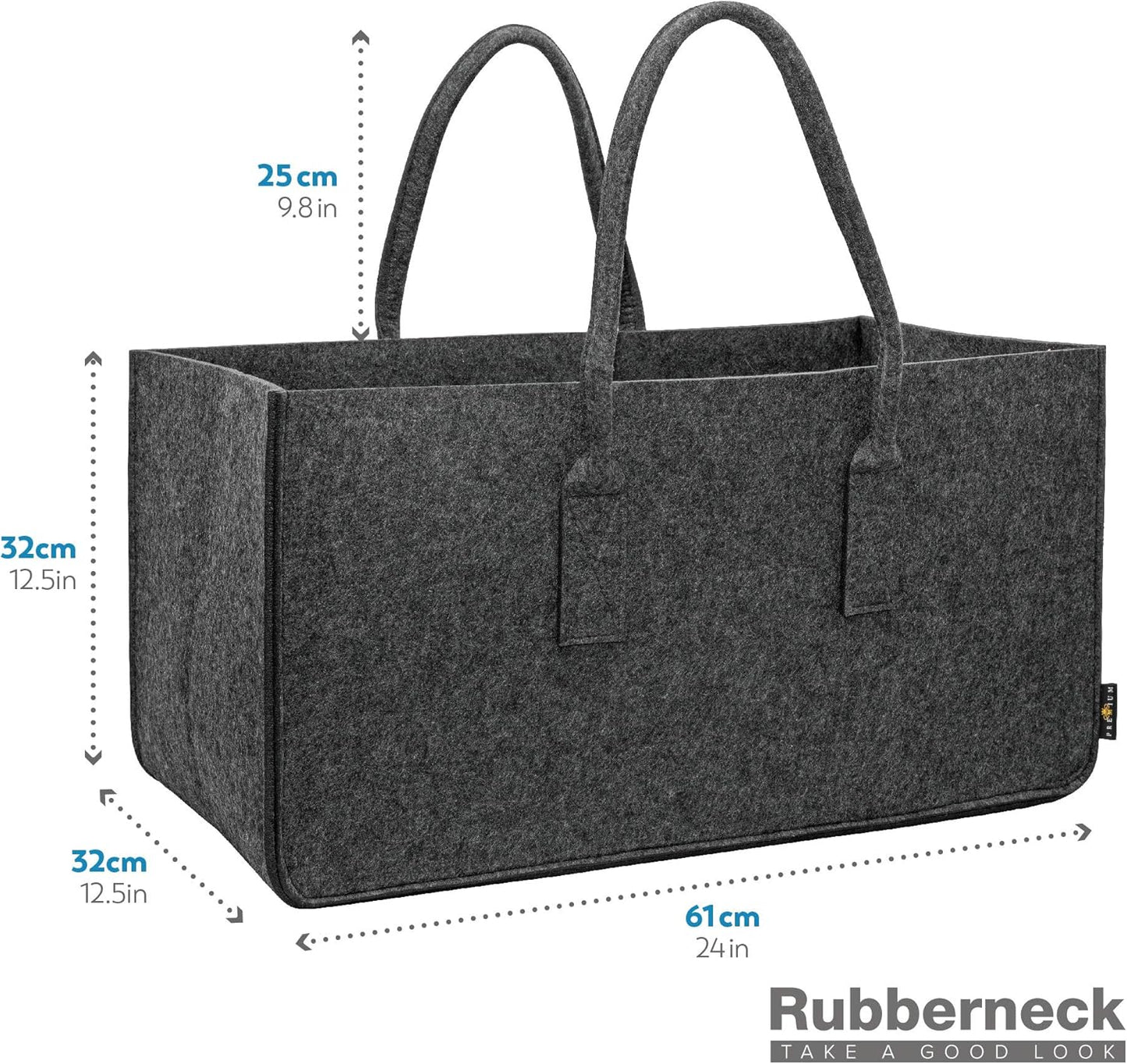 2er-Set Allzweck Filztaschen XL mit Tragegriffen – Aufbewahrung im Doppelpack (61 cm)