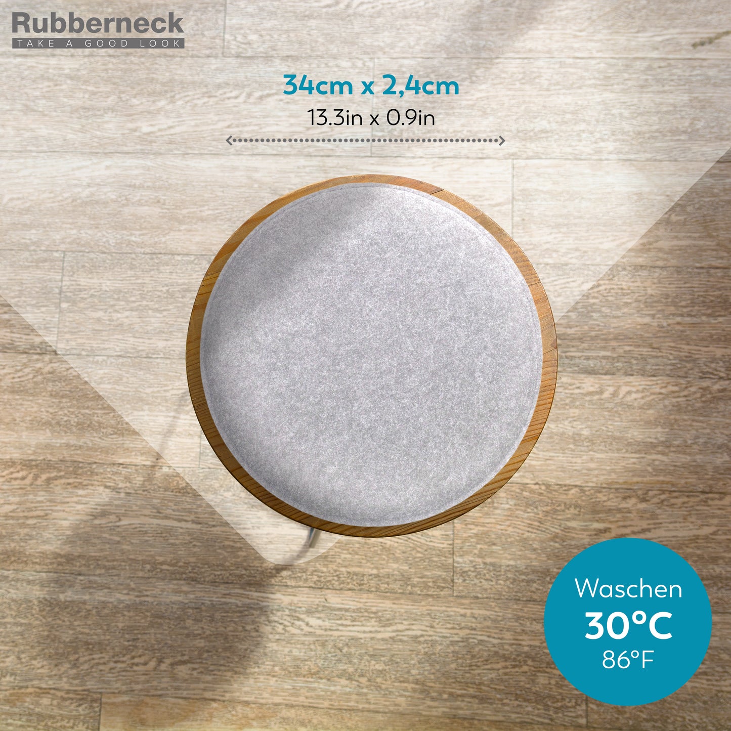 Filz Sitzkissen rund (8er-Set) – weiche Sitzauflagen Ø 35 cm