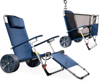 Camp Air 2-in-1 Transportwagen & Strandliege – faltbarer Bollerwagen mit Liegefunktion