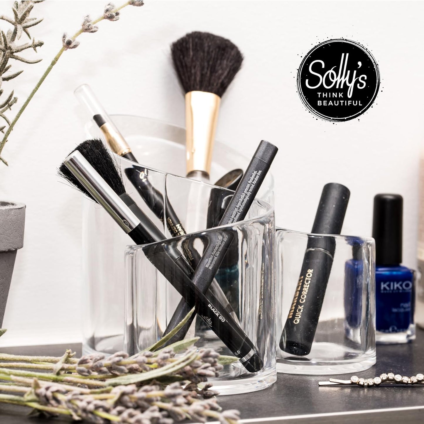 Solly's Kosmetik-Organizer SUSANN – kompakte transparente Aufbewahrung (14 cm)