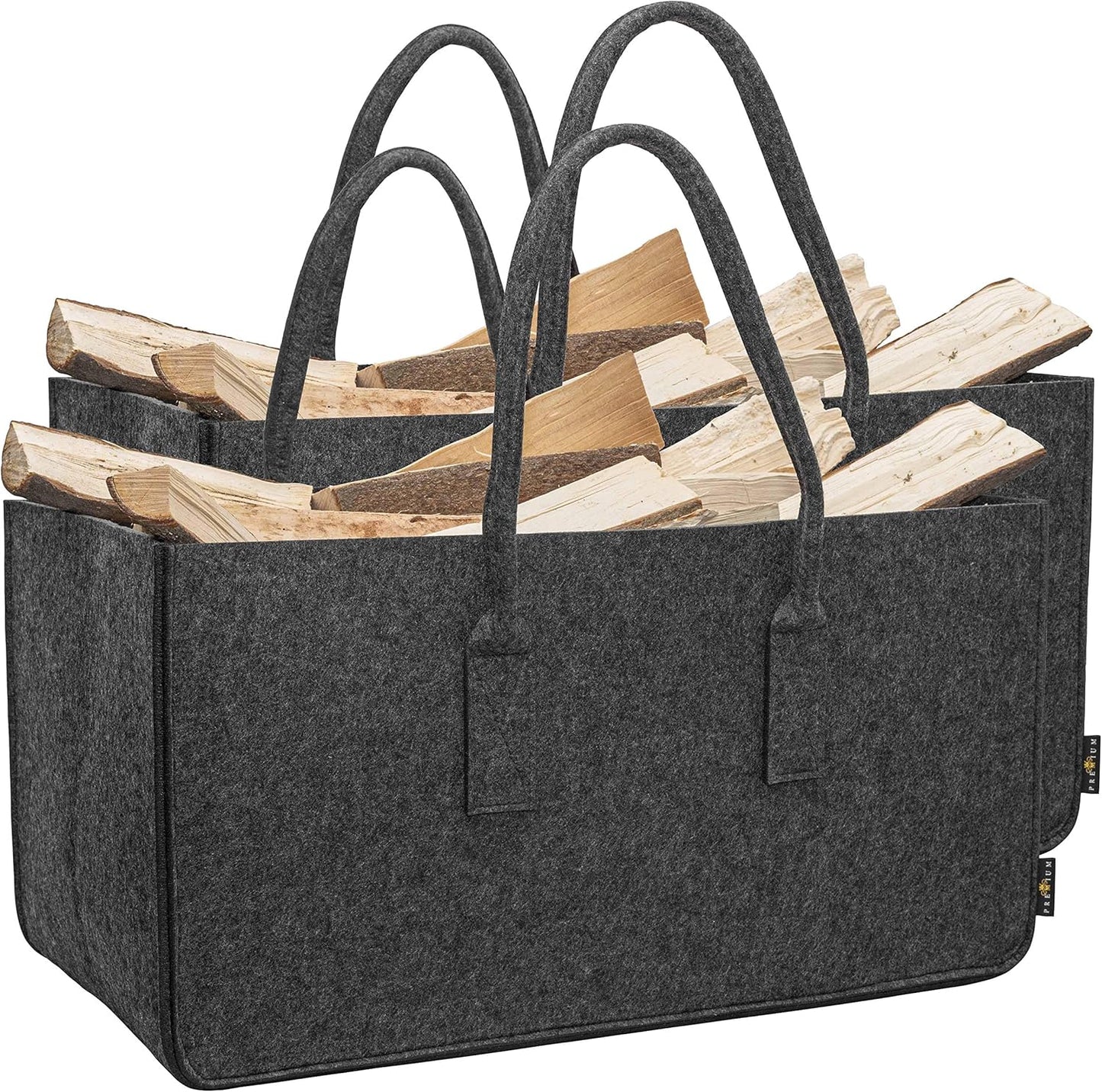 2er-Set Allzweck Filztaschen XL mit Tragegriffen – Aufbewahrung im Doppelpack (61 cm)
