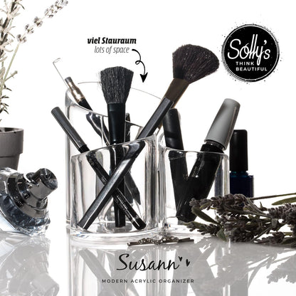 Solly's Kosmetik-Organizer SUSANN – kompakte transparente Aufbewahrung (14 cm)