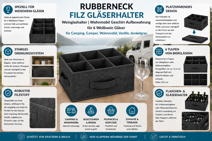 Filz Weißweinglashalter – schützender Halter für Weißweingläser aus Filz