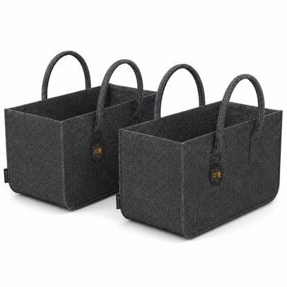 2er-Set Allzweck Filztaschen M mit Tragegriffen – Doppelpack (50 cm)