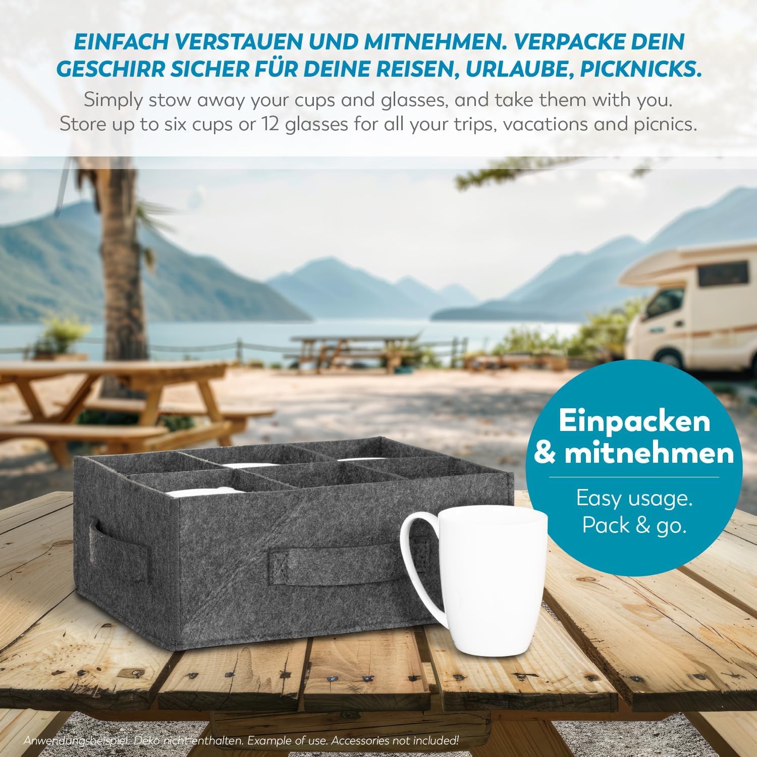 Filz Glashalter – schützende Aufbewahrung für Gläser aus hochwertigem Filz