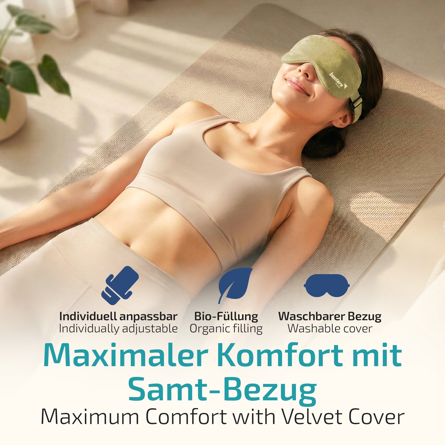 Augenkissen für Entspannung – beruhigendes Kissen für Augen & Gesicht