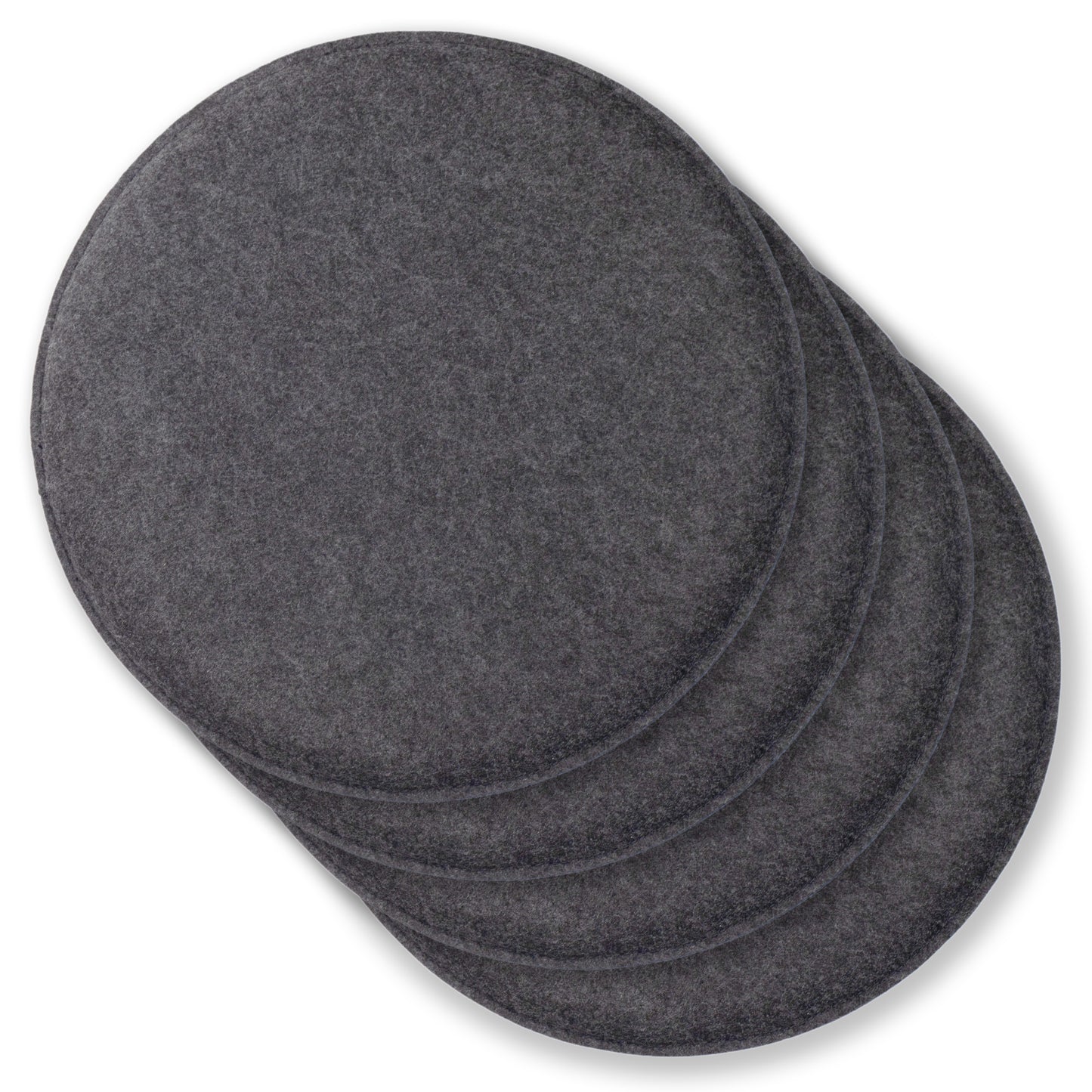 Filz Sitzkissen rund (4er-Set) – weiche Sitzauflagen Ø 35 cm
