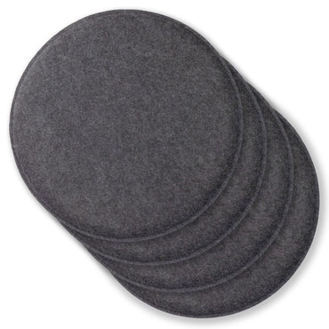 Filz Sitzkissen rund (4er-Set) – weiche Sitzauflagen Ø 35 cm