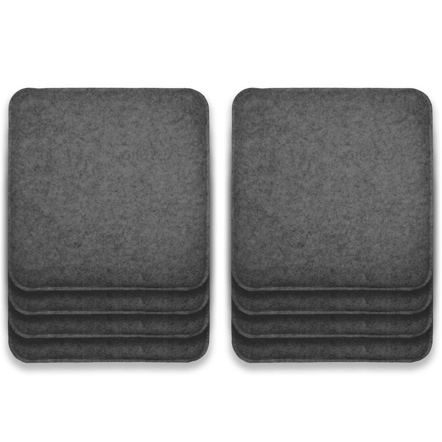 Filz Sitzkissen eckig (8er-Set) – weiche Sitzauflagen 35 × 35 cm