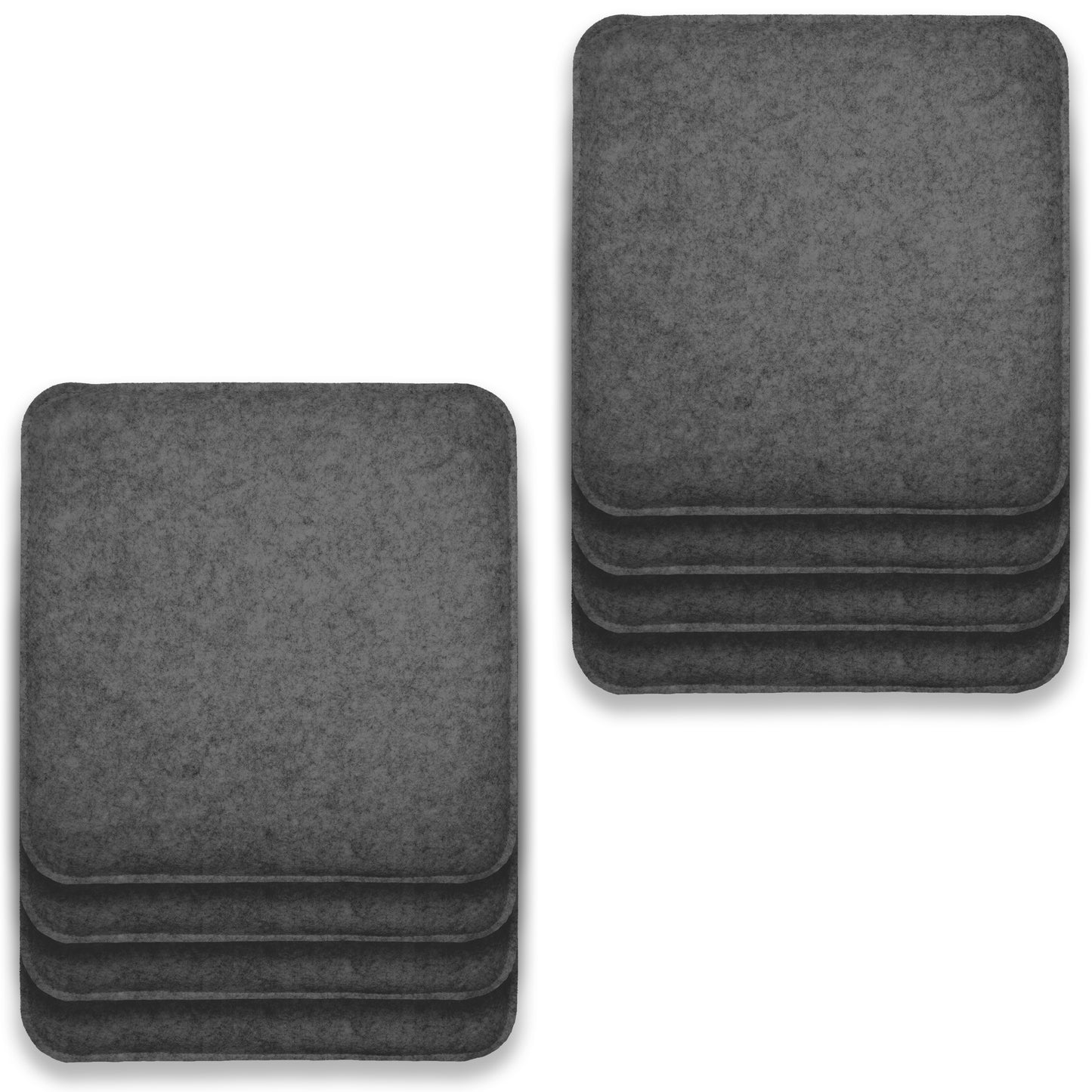 Filz Sitzkissen eckig (8er-Set) – weiche Sitzauflagen 35 × 35 cm