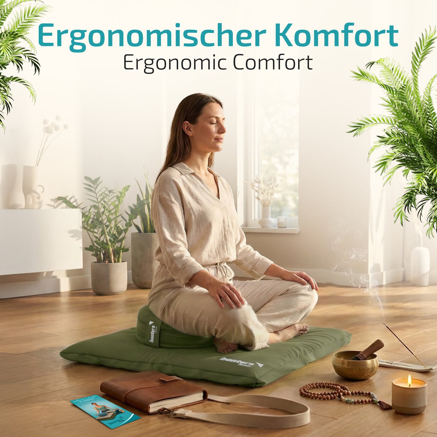 Yoga- & Meditationskissen-Set – komplettes Sitzset für Yoga & Meditation