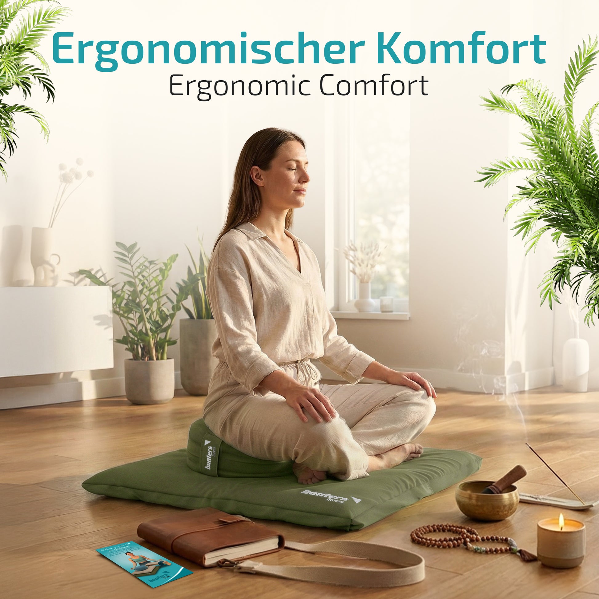 Yoga- & Meditationskissen-Set – komplettes Sitzset für Yoga & Meditation