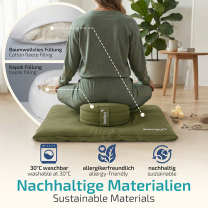 Yoga- & Meditationskissen-Set – komplettes Sitzset für Yoga & Meditation
