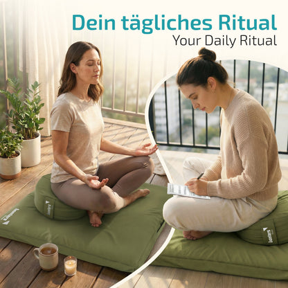 Yoga- & Meditationskissen-Set – komplettes Sitzset für Yoga & Meditation
