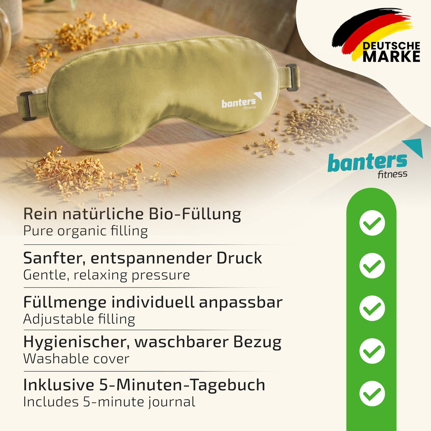 Augenkissen für Entspannung – beruhigendes Kissen für Augen & Gesicht