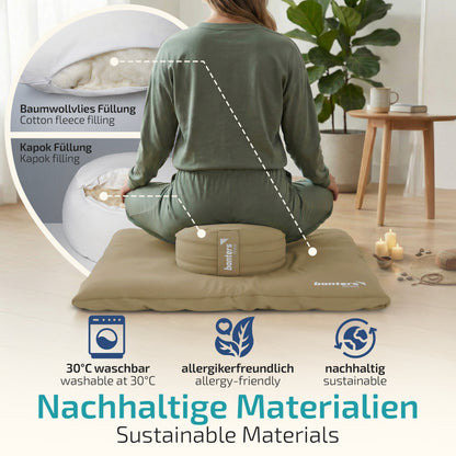 Yoga- & Meditationskissen-Set – komplettes Sitzset für Yoga & Meditation