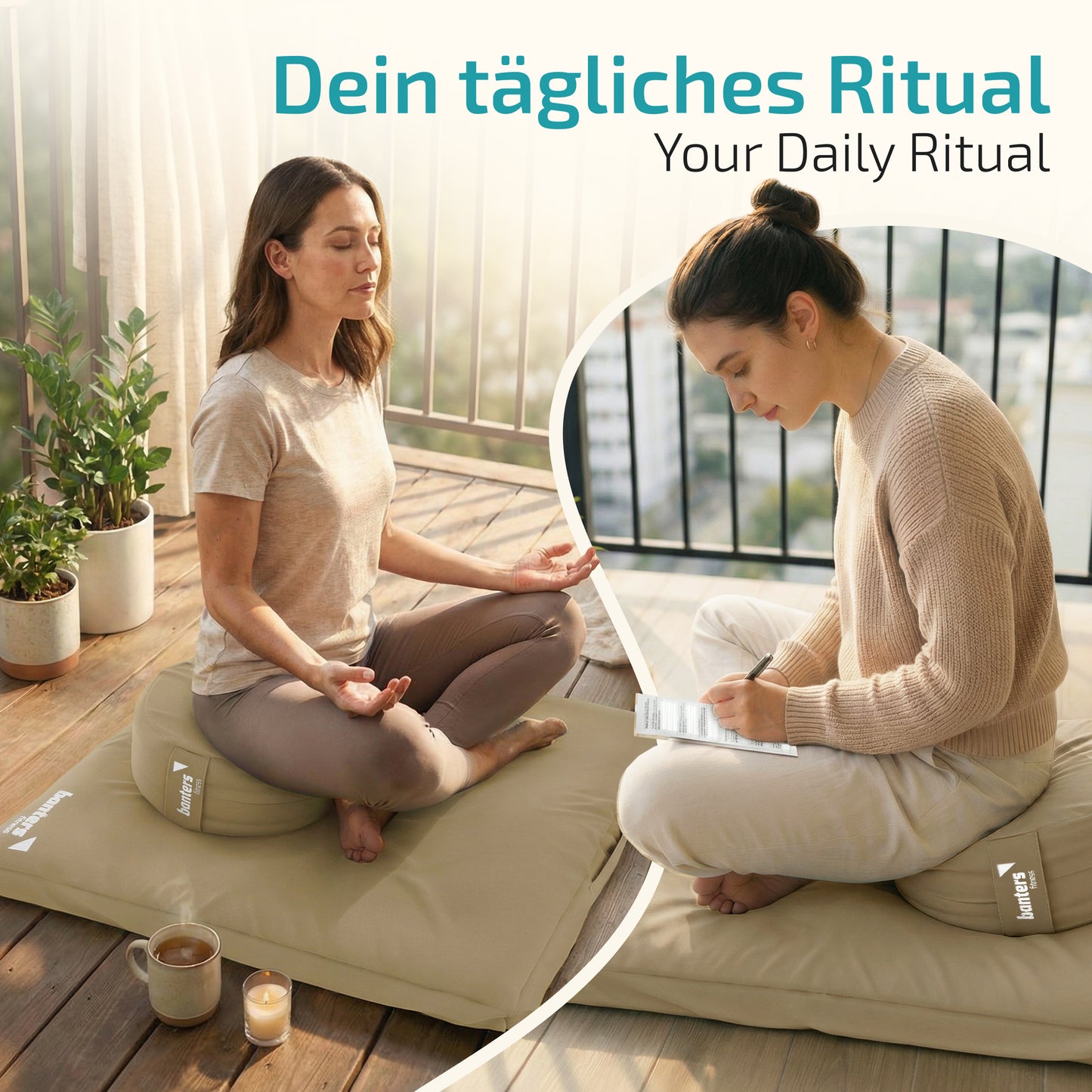 Yoga- & Meditationskissen-Set – komplettes Sitzset für Yoga & Meditation