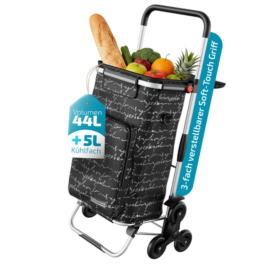 Einkaufstrolley faltbar mit Alu-Gestell – klappbarer Einkaufswagen für Markt & Alltag