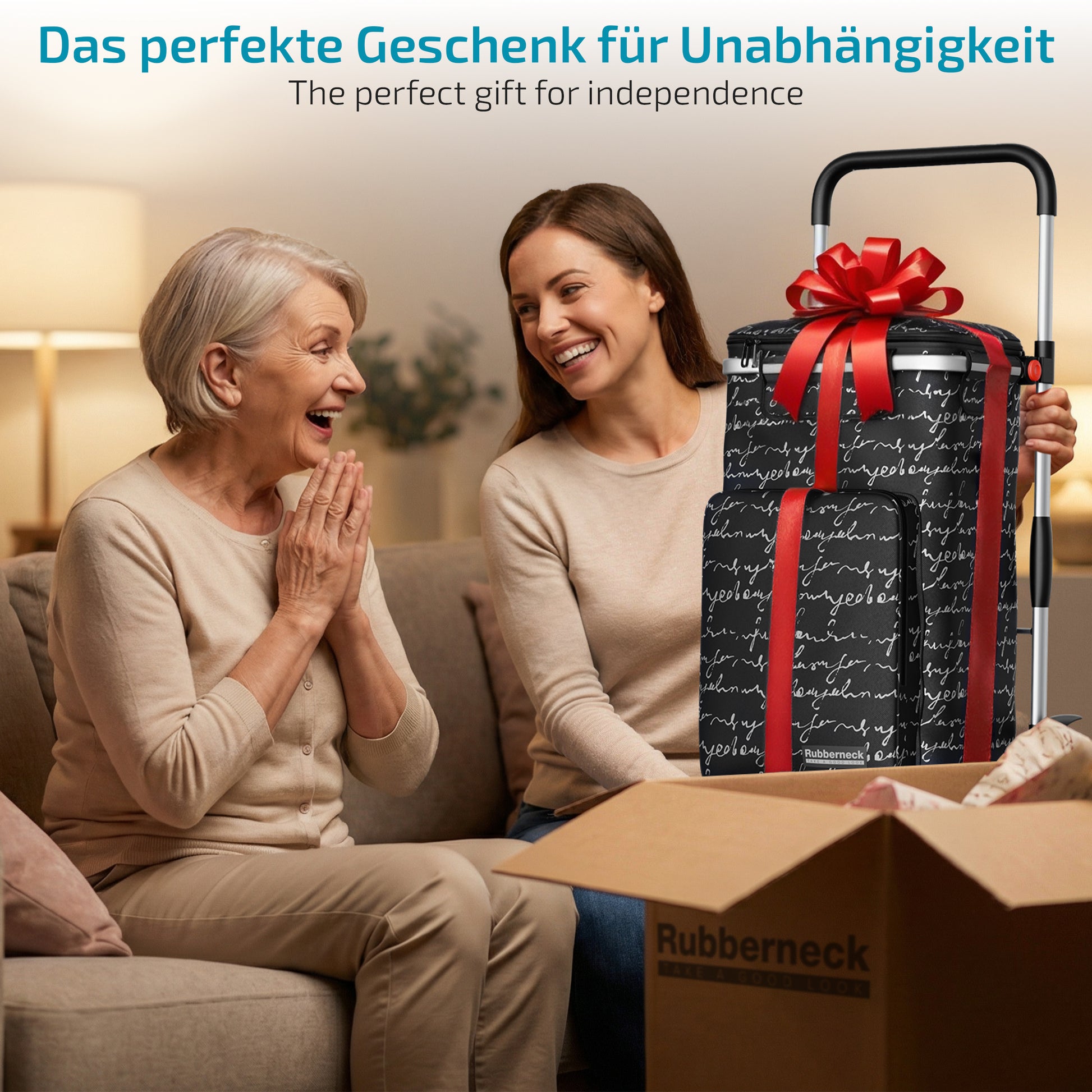 Einkaufstrolley faltbar mit Alu-Gestell – klappbarer Einkaufswagen für Markt & Alltag
