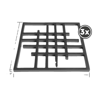 Silikon Topfuntersetzer gelocht quadratisch (3er) – 15,8 cm – freigestellt