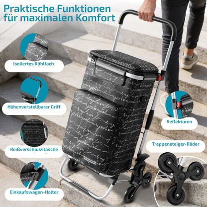 Faltbarer Einkaufstrolley mit Alu-Gestell