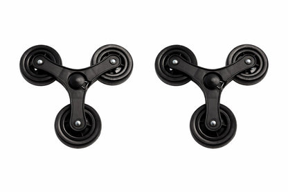 Rubberneck Ersatzräder Einkaufstrolley 3x3 Rad-System 2er Set