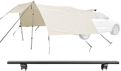 Camp Air Auto-Vorzelt – Tarp mit Dachträger für SUV & Kombi, UV 50+ Sonnen- & Regenschutz