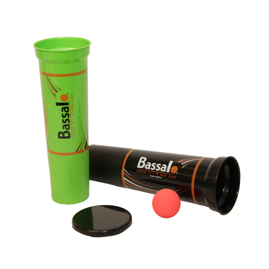 Bassalo Cupball 2er Starter-Set – Outdoor-Wurfspiel mit 2 Bechern, Ball & Box