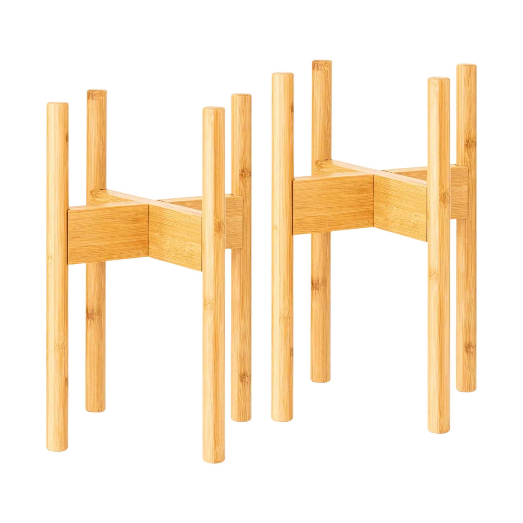Bambus Pflanzenständer 2er-Set Beige