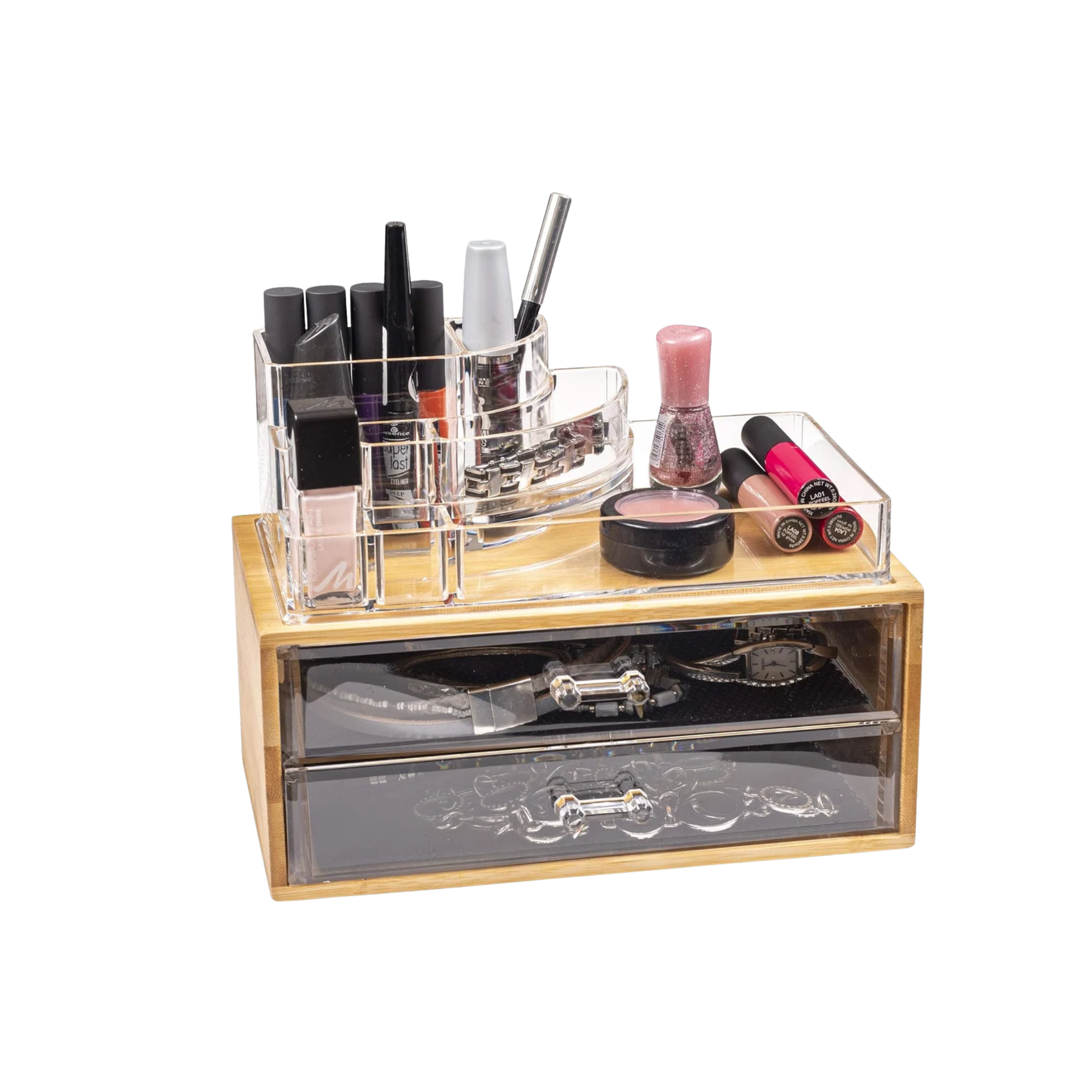 Solly's Kosmetik-Organizer ELLA Acryl und Bambus