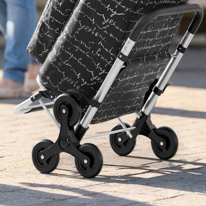 3x3 Treppensteiger-Räder am Rubberneck Einkaufstrolley im Einsatz