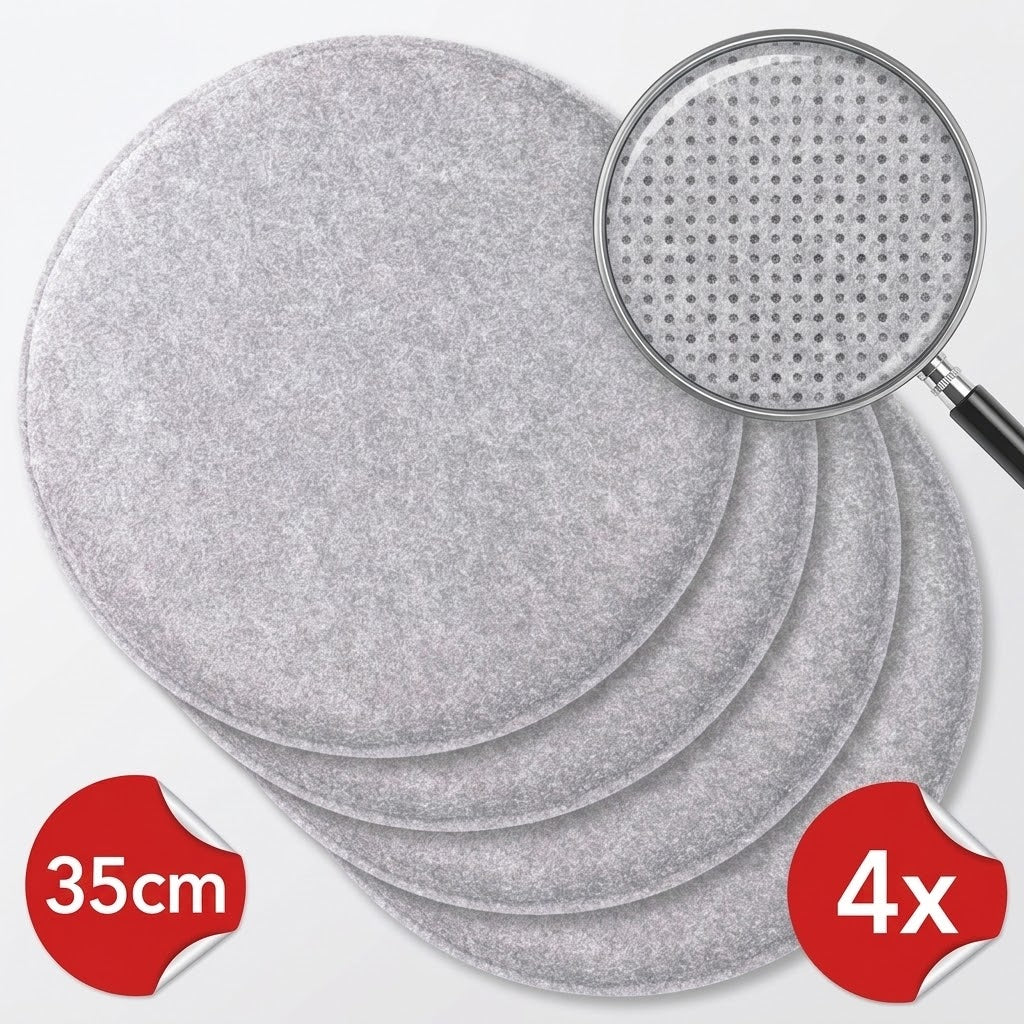 Filz Sitzkissen rund (4er-Set) – Ø 35 cm